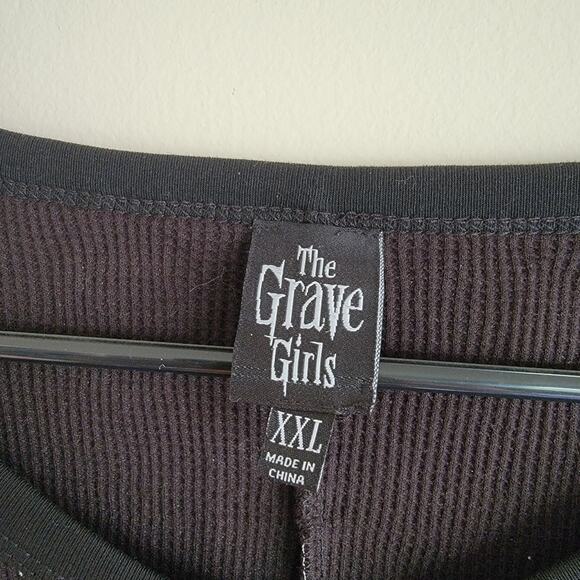 DollsKill The Grave Girls Made Of Mischief Thermal Romper - Picture 4 of 5